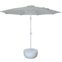 ROUND TABLE MET EN ZONDER PARASOL